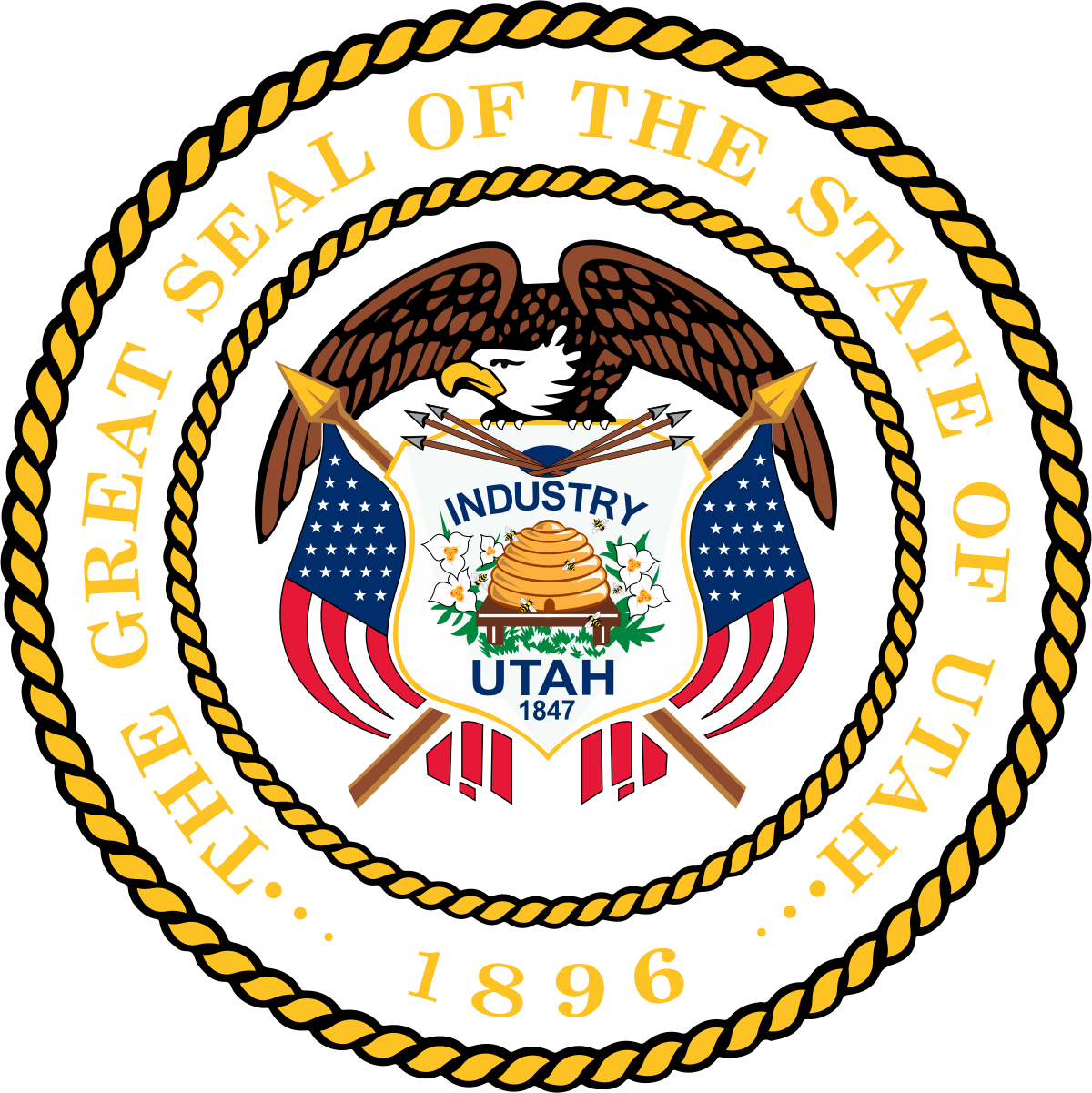 A Utah state seal or logo