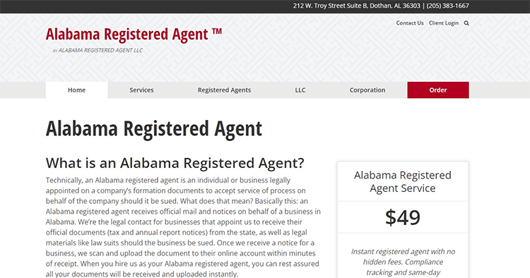 alabama registered agent reviews