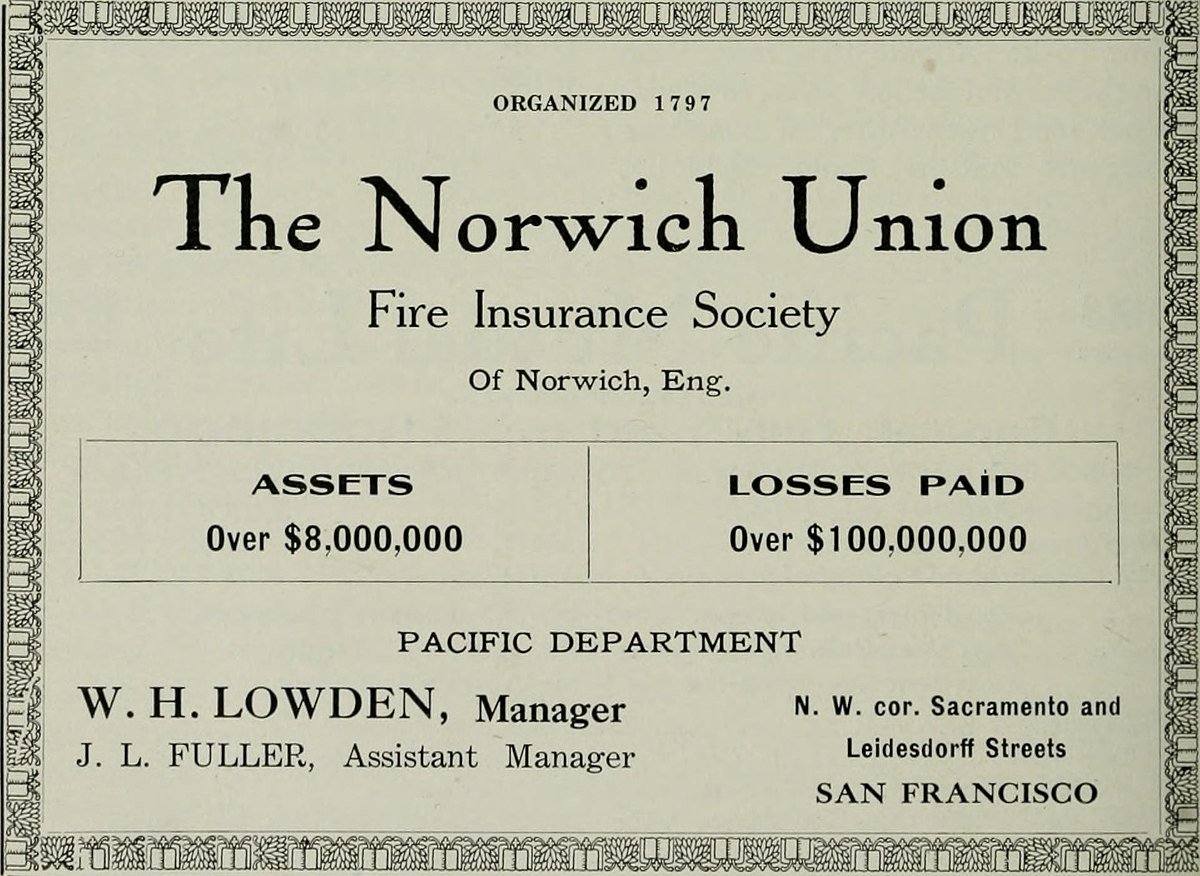 An image of a foreign insurance firm's certificate.