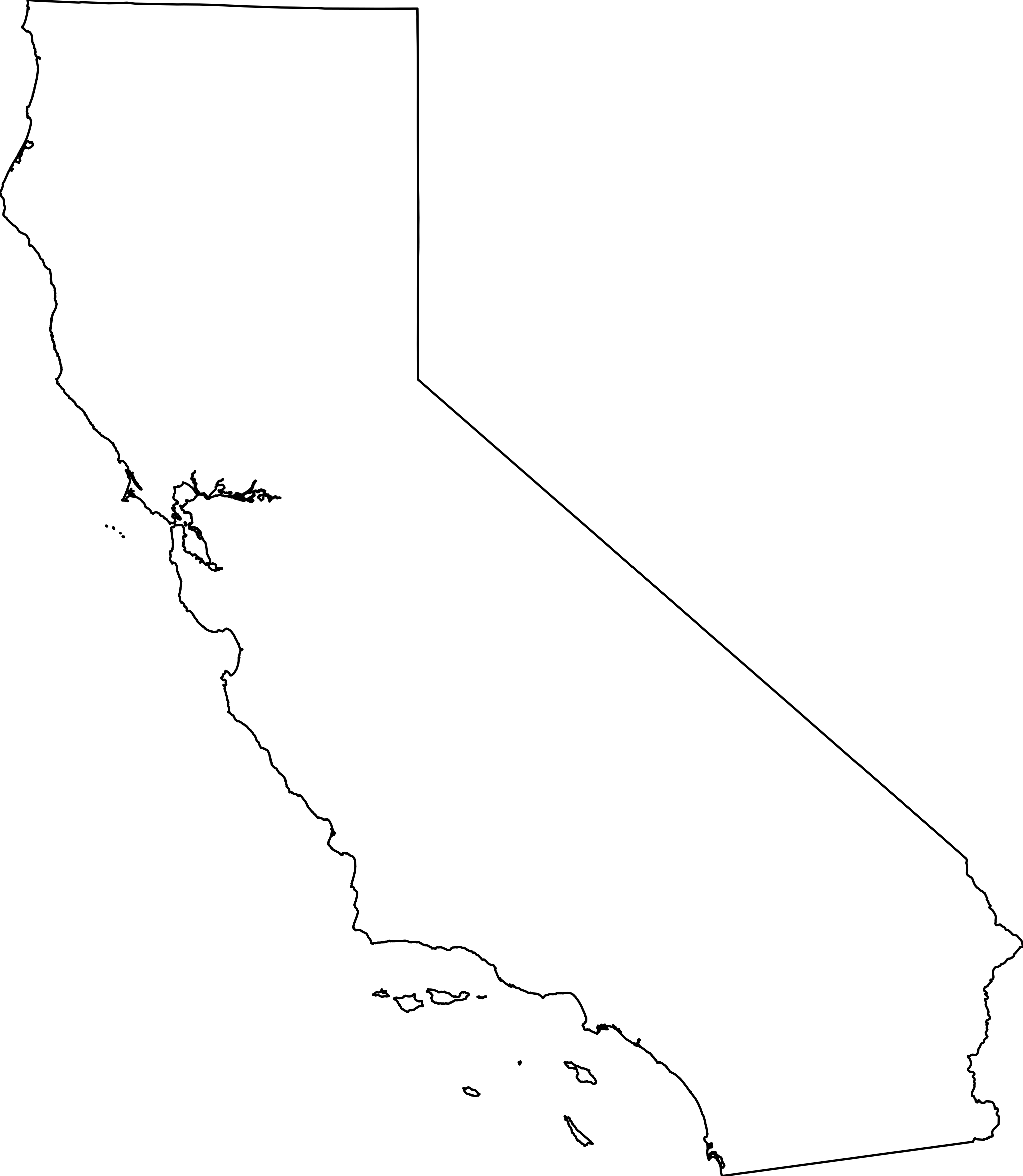 California state map with a blank LLC form