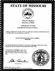 certificate of formation missouri