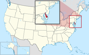 Delaware state map.