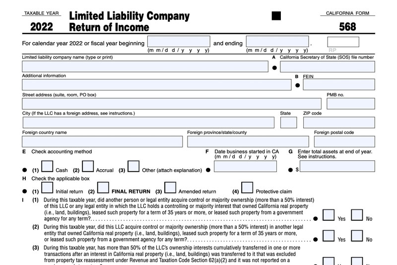 Do I Need To File California Form 568 For LLCs With No Income 
