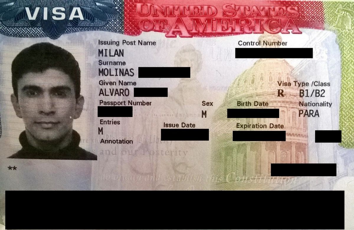 Foreign passport and visa