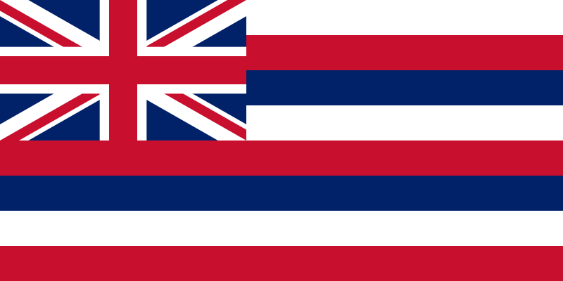 Hawaii state flag or a map of Hawaii