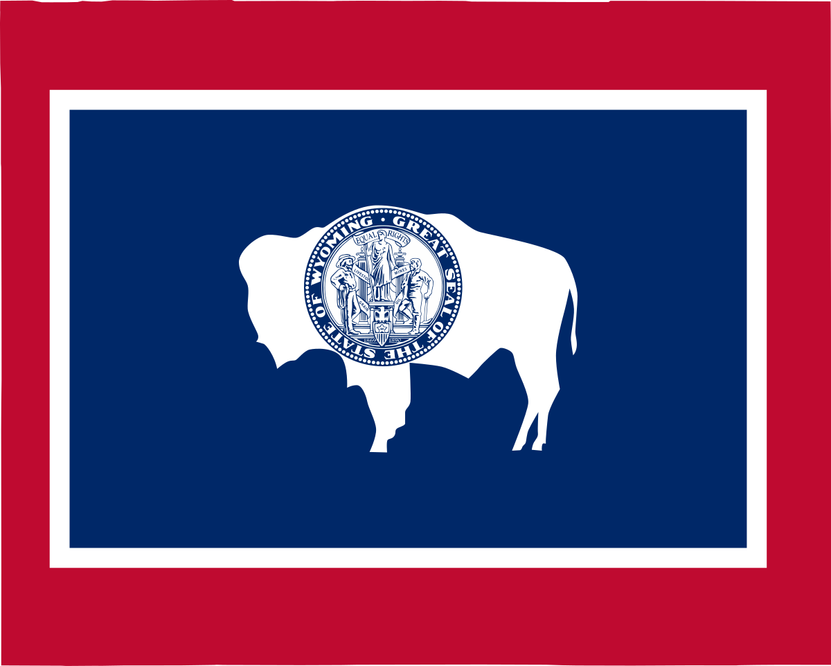 Image of a Wyoming state flag or a map of Wyoming