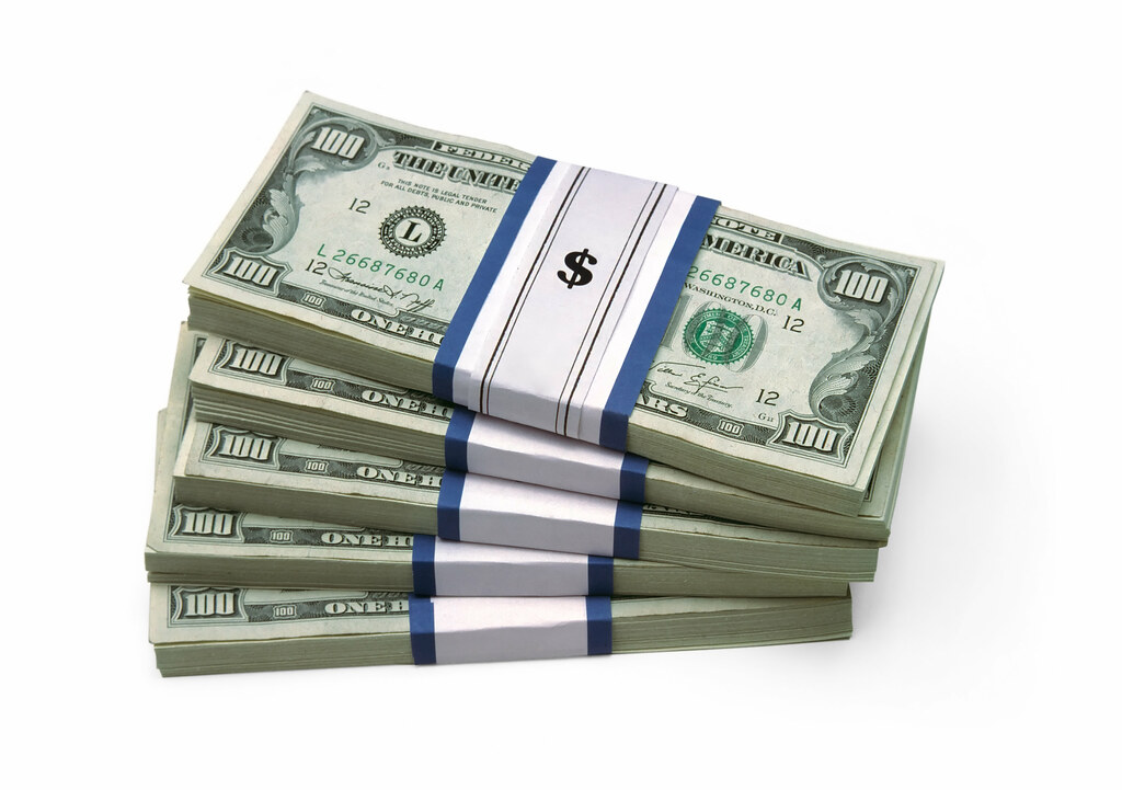 Image: Stack of dollar bills