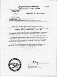 kentucky certificate of formation