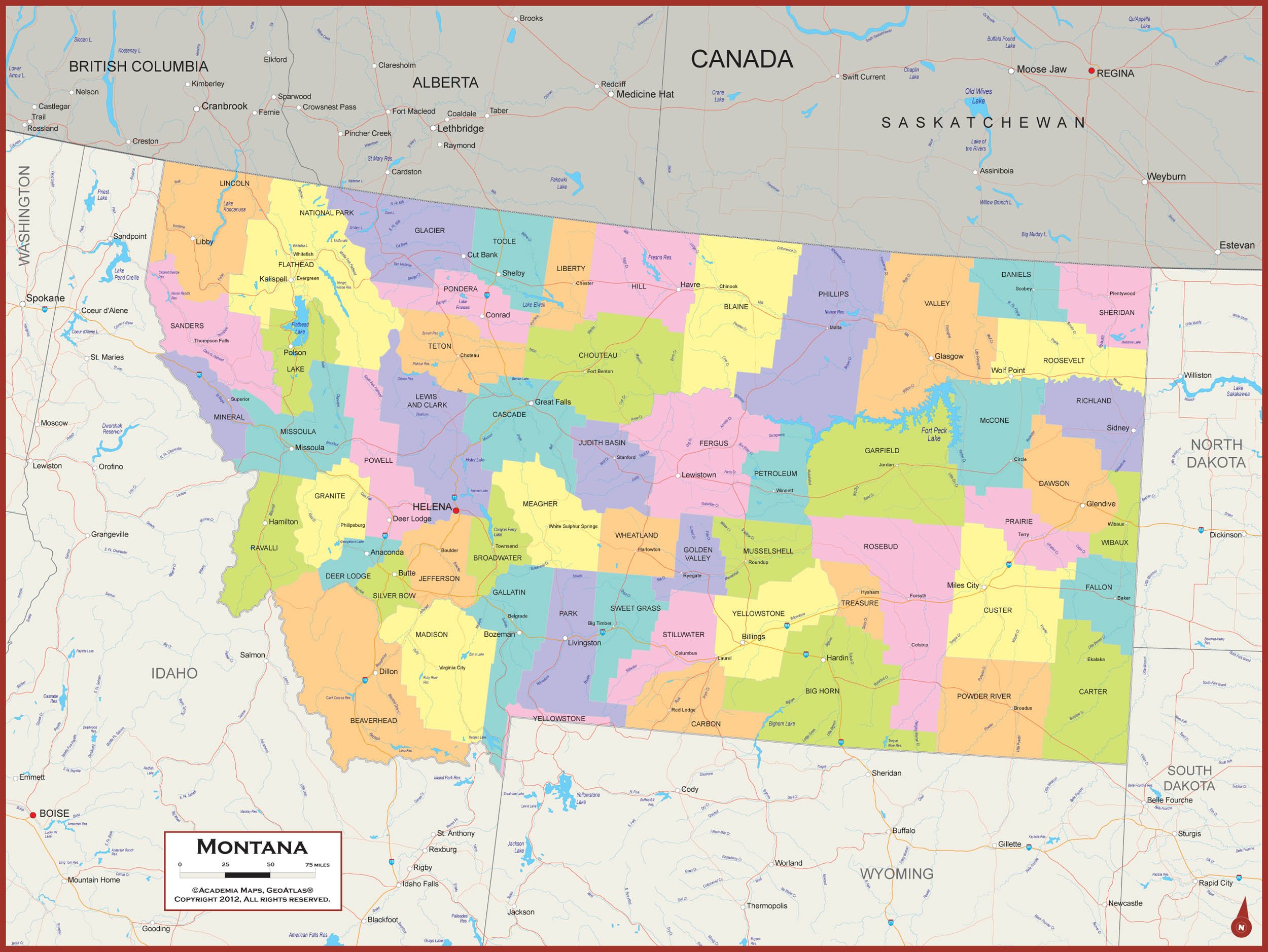 Montana state map