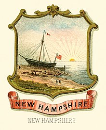 New Hampshire state map with dollar signs