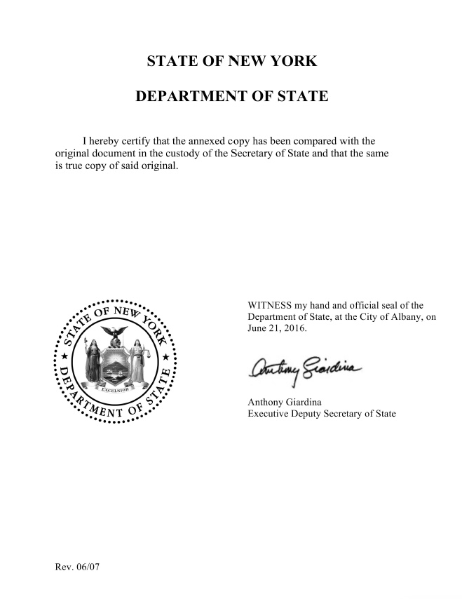 new york certificate of formation