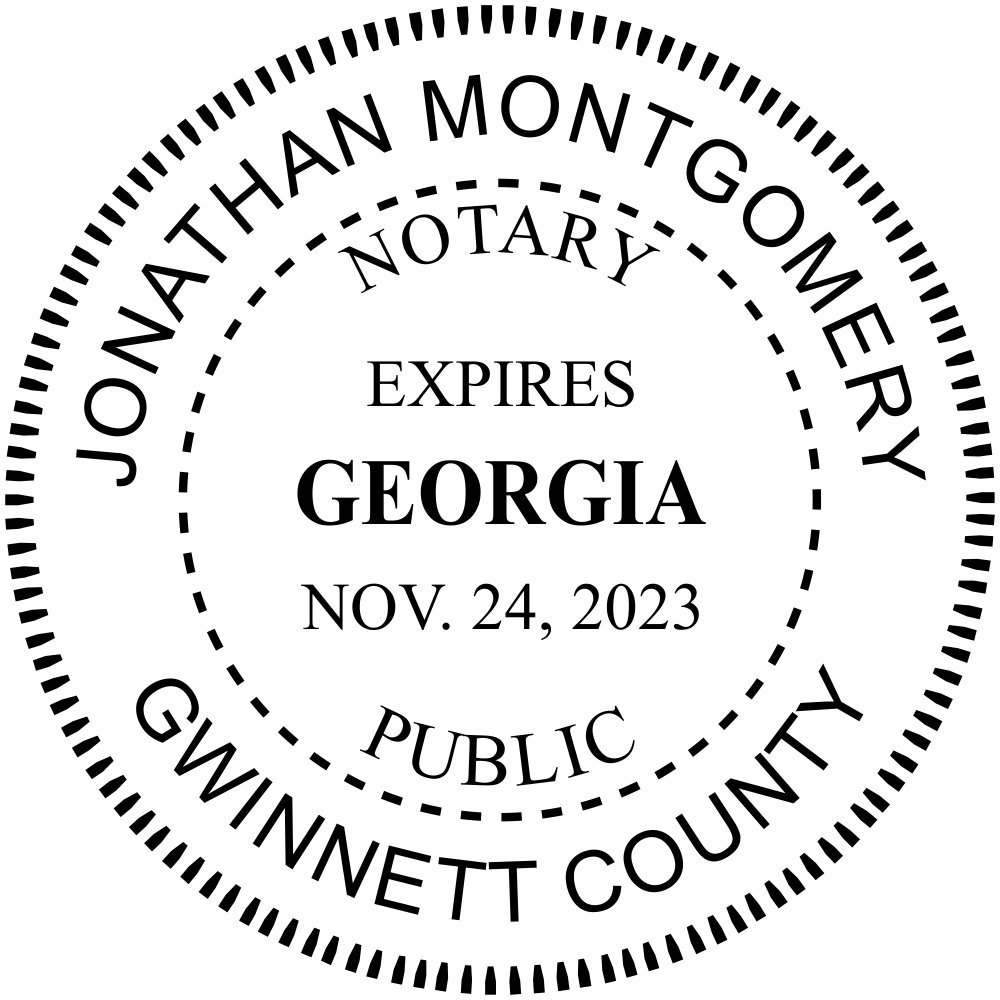 Notary seal or stamp