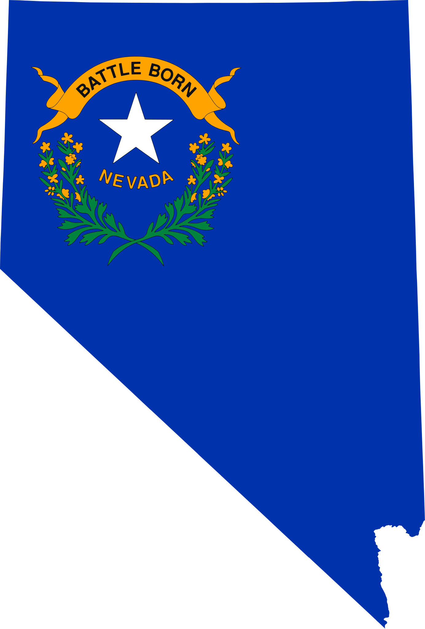 Office building with a Nevada state flag