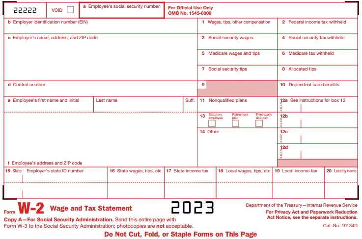Payroll tax forms and documents.
