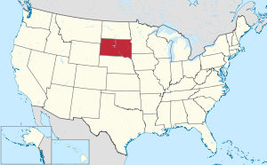South Dakota state map