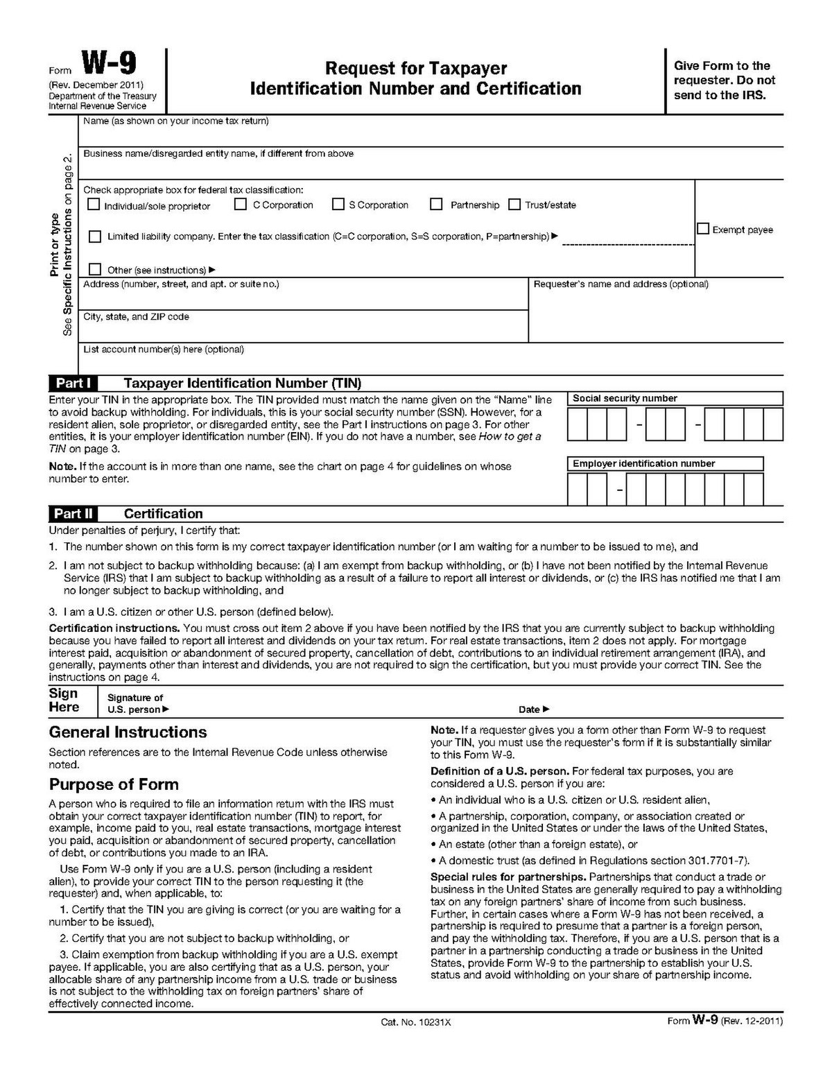 Tax forms and documents.