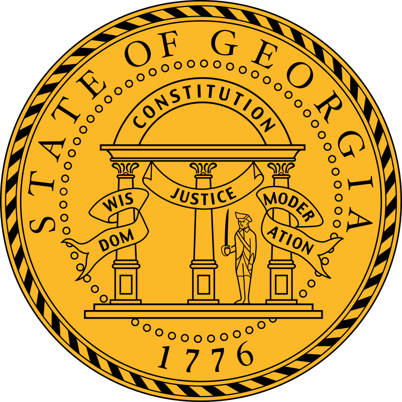 The Georgia state seal.