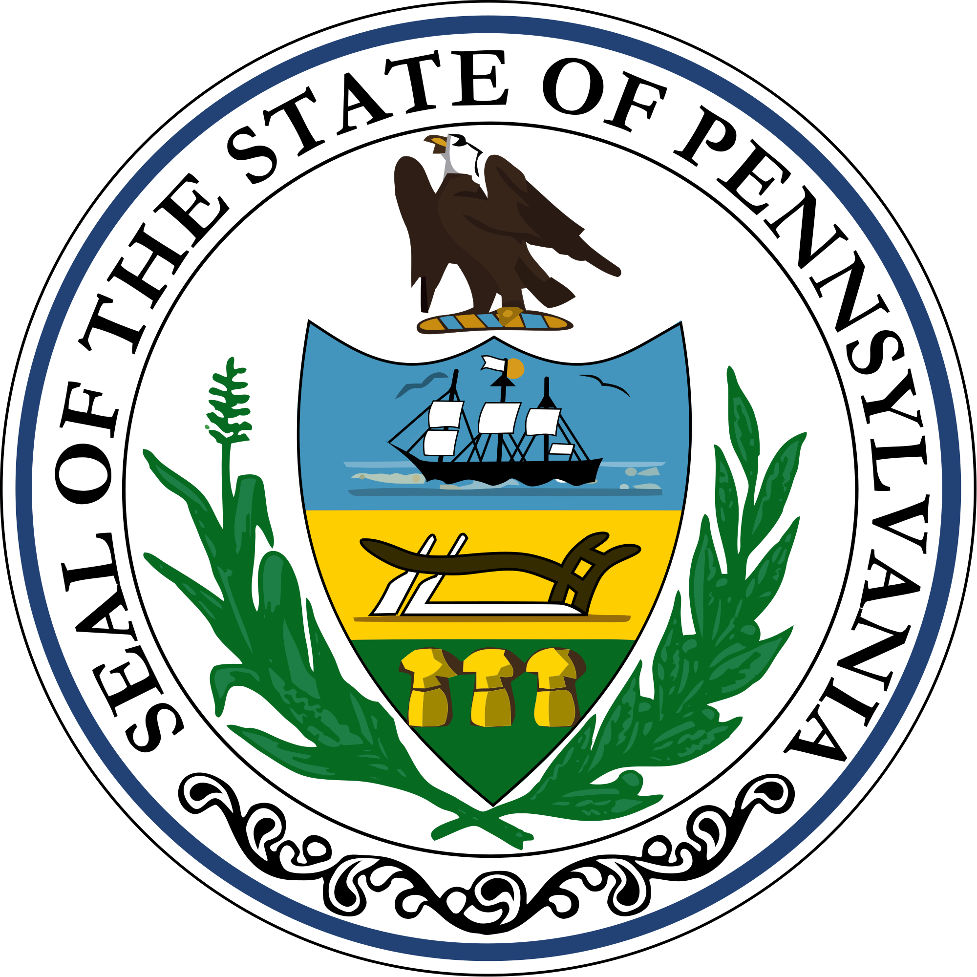 The Pennsylvania state seal.